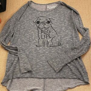 Gray Pug Life Sweater